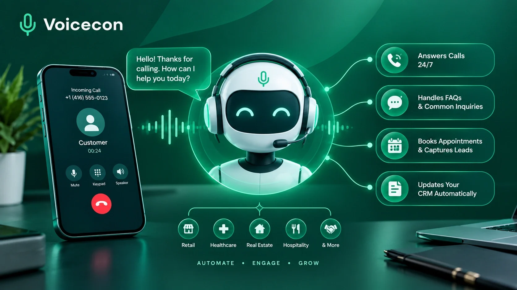 AI Answering Service: How Businesses Can Automate Calls with Voicecon AI